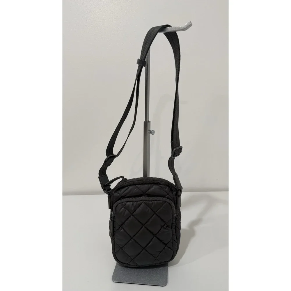 QUINCE TRANSIT QUILTED PHONE CROSSBODY Shoulder HANDBAG PURSE Charcoal